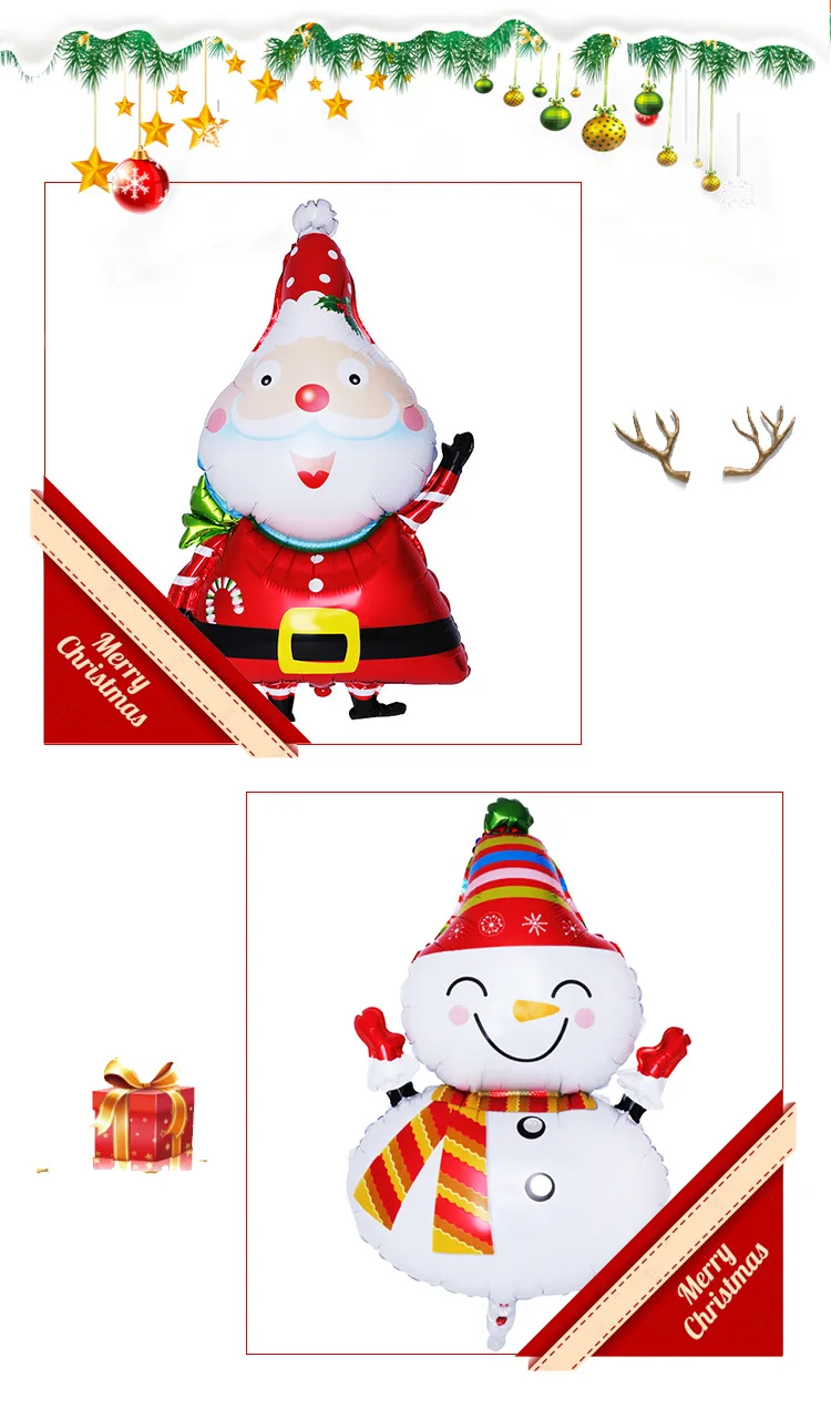 Рождественский шар Санта Клаус буквами Алюминий пленки воздушный шар 12-дюймовый бронза потратить печать Цветной блестки воздушный шар