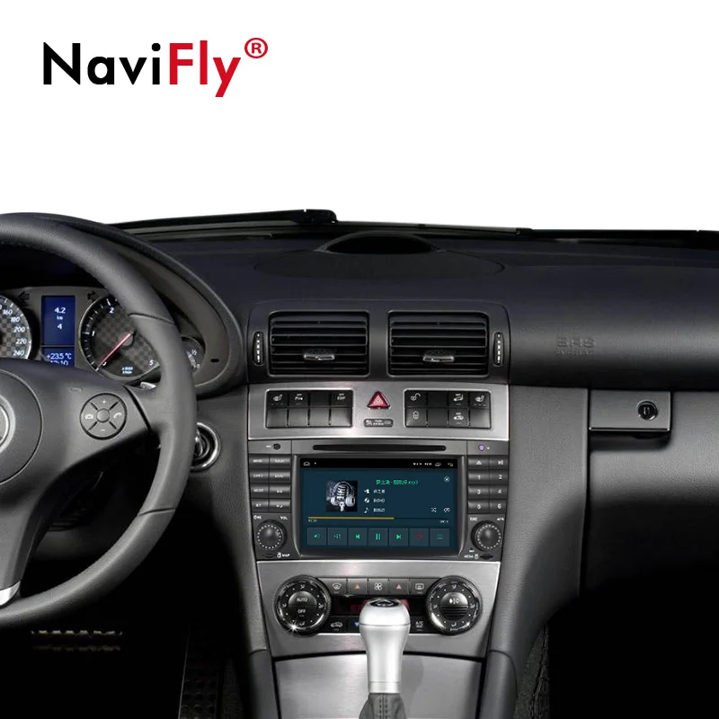 Navifly Android 10 0 RDS DVR DAB + автомобильный DVD мультимедийный плеер для Mercedes W203 android C200 C230 C240