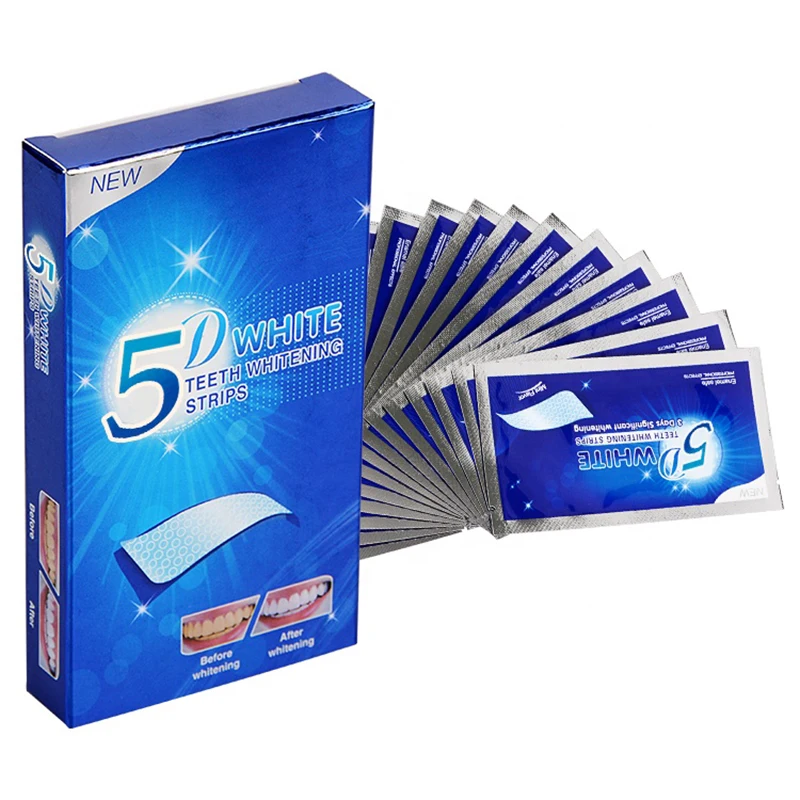 

28Pcs/14Pairs 3D Advanced Gel Teeth Whitening Strips Stain Removal for Oral Hygiene Clean Double Elastic Dental Bleaching Strip