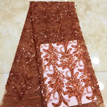

Hot sale Top quality african SEQUINS lace fabric in china,pink lace 5yards/pc,green swiss voile lace african orange lace fabric