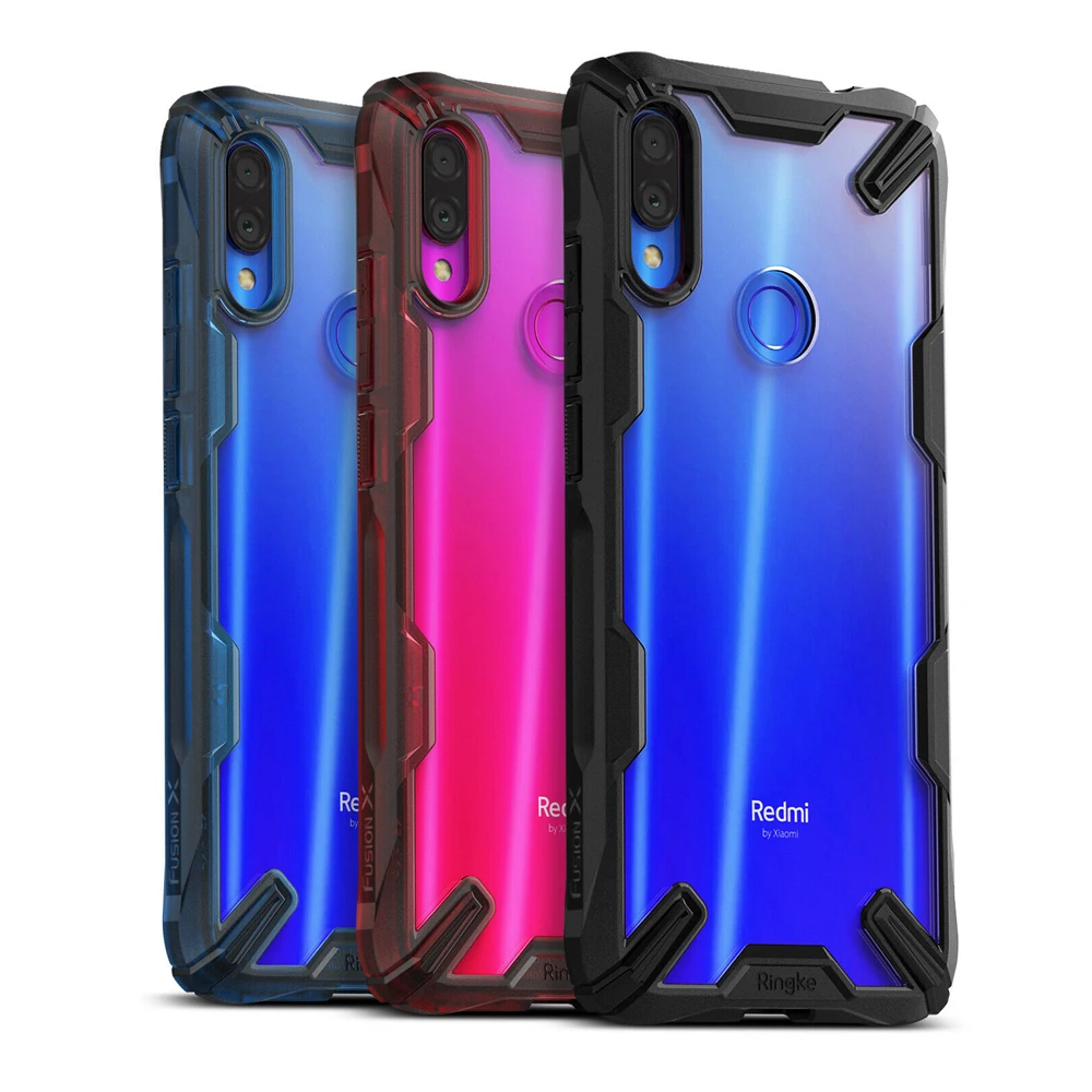 Ringke Fusion X для Xiaomi Redmi Note 7 Чехол прозрачный жесткий PC задняя мягкая TPU рамка чехол