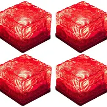 Солнечный светильник из ледяного кирпича, стеклянный светильник для сада, Хрустальный ландшафтный светильник для двора, патио, бассейна, пруда, уличное украшение