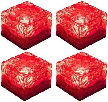 

Solar Ice Brick Light Pure Color Garden Glass Path Crystal Landscape Light Courtyard Pathway Patio Pool Pond Outdoor Decoration