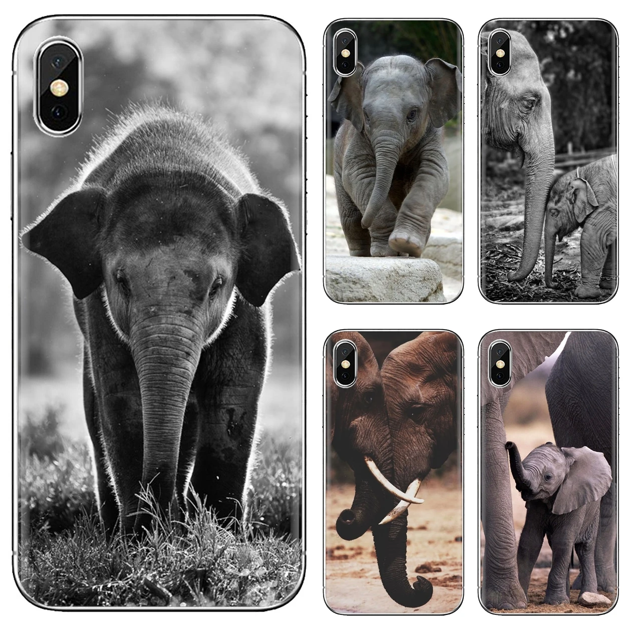 Детский силиконовый чехол с животными в виде слона для iPod Touch iPhone 11 Pro 4 4S 5 5S SE 5C 6 6S 7