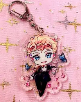 Jojos невероятное приключение аниме Vento Aureo Giorno Giovanna Bruno Bucciarati Сьерра-Леоне Abbacchio Гвидо Mista акриловый брелок Рисунок - Цвет: E