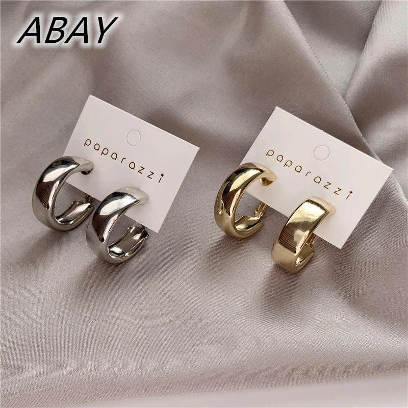 

ABAY Exaggerated Personality Large Size Drop Earrings Simple Metal Texture Earrings for Women Girls Ear Jewelry Gift Wholesale