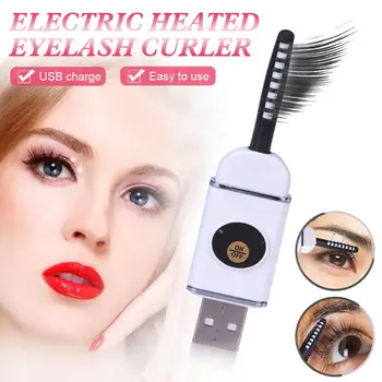 

Portable Electric Heated Eyelash Curler USB Charging Natural Long-Lasting Eyelash Curling Makeup Curling Kit For Women
