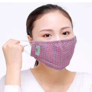 

Cotton Lattice Mouth Masks Unisex Solid Color Face Masks Men Breathable Mouth-Muffle WindProof Mouth Masks For Adult