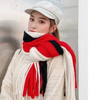 

Women Scarves Striped Cashmere Scarves with Tassel Autumn Winter New Soft Warm Lady Girls Fashion Long Scarf