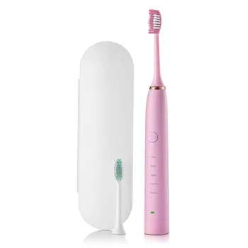 

Waterproof D6 Ultrasonic Electric Toothbrush USB Charge Rechargeable Tooth Brushes With 2 Pcs Replacement Heads Timer Brush