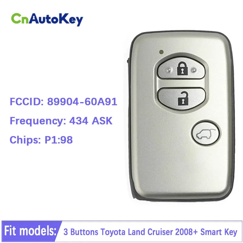 CN007231  B77EA For Toyota Land Cruiser 2008+ Smart Key P1 98 4D-67 Chip 433MHz 89904-60A91 Keyless Go PCB A433