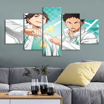 

HD Haikyuu Oikawa Prints 5 Set Home Decoration Canvas Anime Poster Painting Wall Art Modular Picture Framework For Living Room