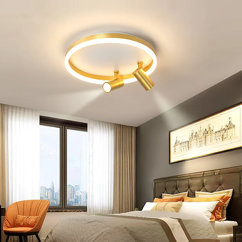 Lámpara de techo LED moderna redonda para dormitorio, estudio, balcón,  cocina, foco, accesorios de araña regulables para el hogar de  acrílico|Candelabros| - AliExpress