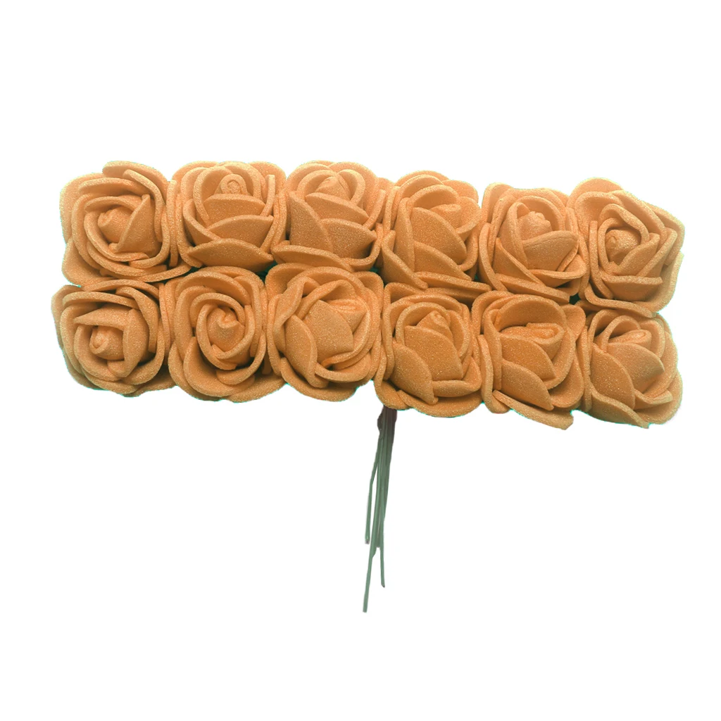 144x Artificial Foam Rose Flower With Stems Wedding Bridal Shower Bouquet Home Decoration