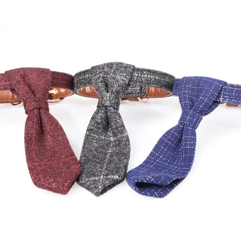 

Bow Tie Dog Collar Striped Bowtie Collar Pet Adjustable Neck Tie Dog Necktie Party Wedding