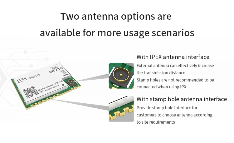 AX5243 433 МГц SPI SMD 17dBm узкополосный беспроводной модуль E31-400M17S IPEX/штамп антенна отверстие дальний беспроводной приемопередатчик