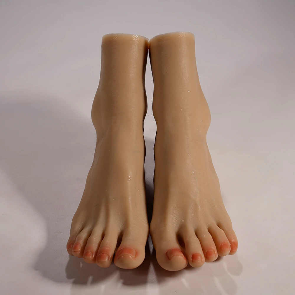 Real Person Size 1:1 Realistic Silicone Fake Female Foot Ankle Display Feet  Fetish Mannequin For Sock Sex Toys Booties Adult 36|Mannequins| - AliExpress