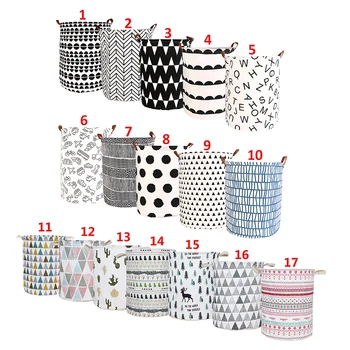 

Folding Laundry Basket Round Storage Bin Large Hamper Collapsible Clothes Toy Laundry Holder Organizer 1pc