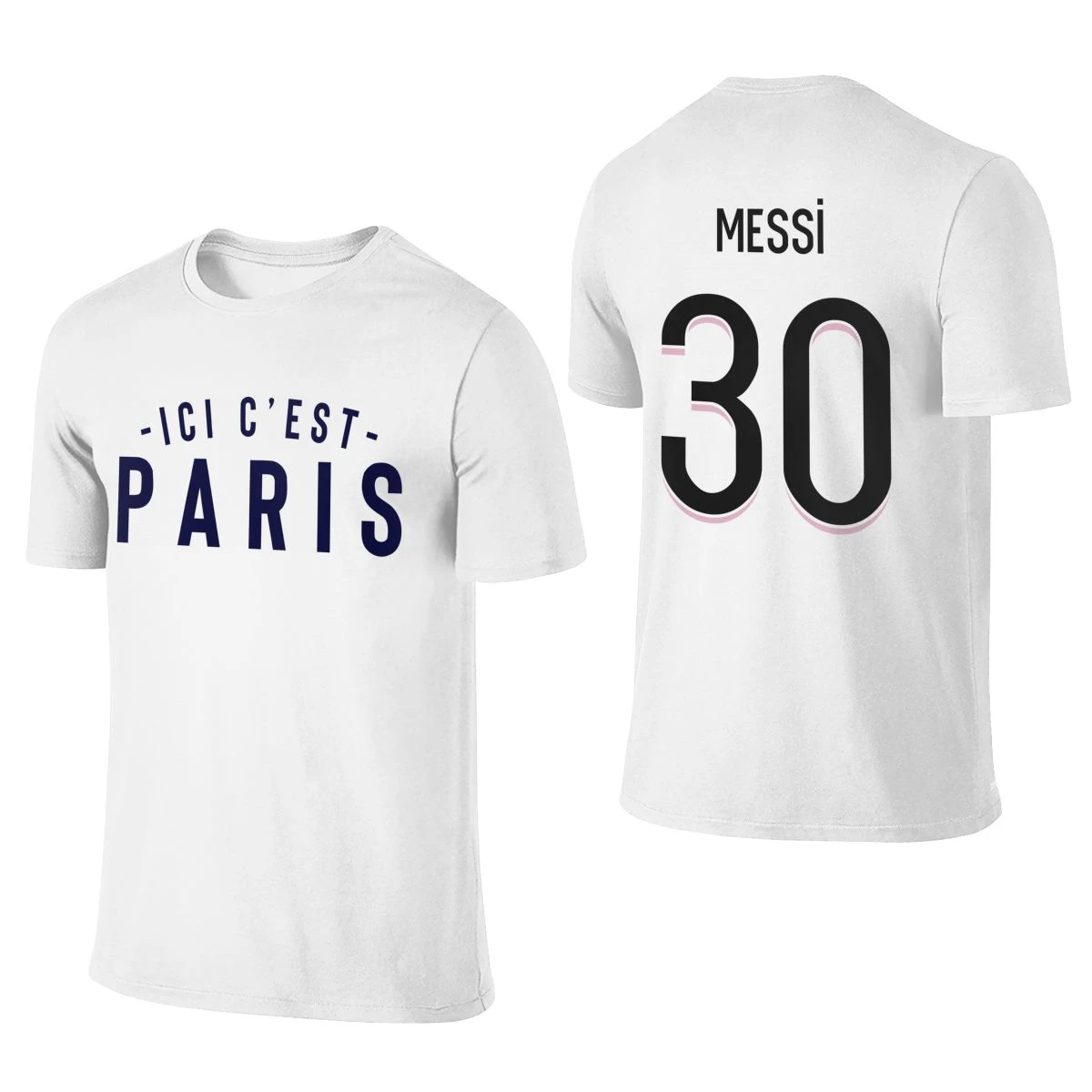 Koreaans Gelukkig Troosteloos Mannen T shirt 30 Lionel Messi Ici C 'Welkom Naar Parijs Est Parijs  Afdrukken Tee T shirt Vrouwen 100% Katoenen T shirt voor Fans Kleding|T-shirts|  - AliExpress