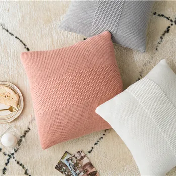 

Flat Needle Osmanthus Pillow Cover Solid Color Soft Skin-friendly Fashion Throw Cushion Cover Decorative Room Seat Sofa Bed