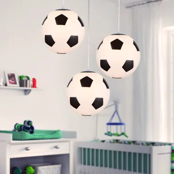 

American simple basketball football chandelier bar restaurant lamp art chandelier creative personality glass dining chandelier