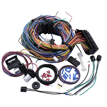 

20 Circuit Universal Wiring Harness Kit for Muscle Car Hot Rot Wiring Street Rod Rat Rod for Ford Chevy