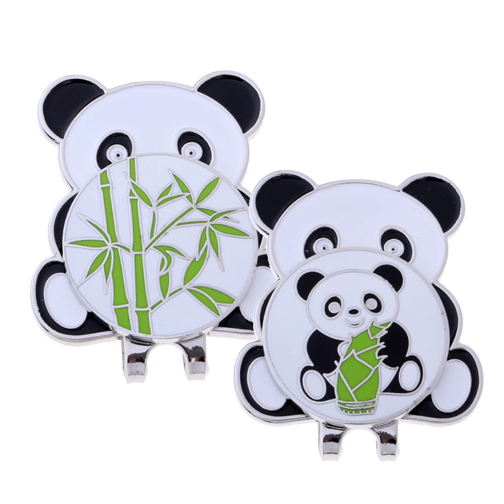 Cute Alloy Golf Panda Hat Cap Clip with Magnetic Detachable Ball Marker Club Giveaways Prize Keepsake Golf Accessories