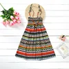 Summer Girls Floral Dress Sling Ruffles Bohemian Beach Princess Dresses for Girl Clothing  2 6 8 12 Years With Necklace Gift ► Photo 2/6