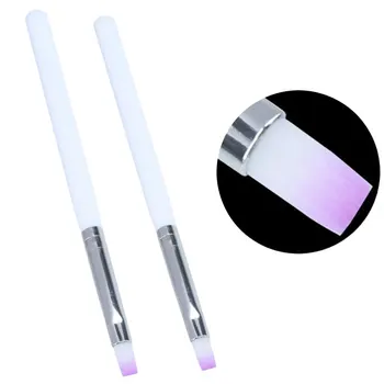 

2 PCS Nail Drawing Brush Phototherapy Pen Pattern Detail Art Gel Brush Decoration Manicure Nail Tool with Flat Head