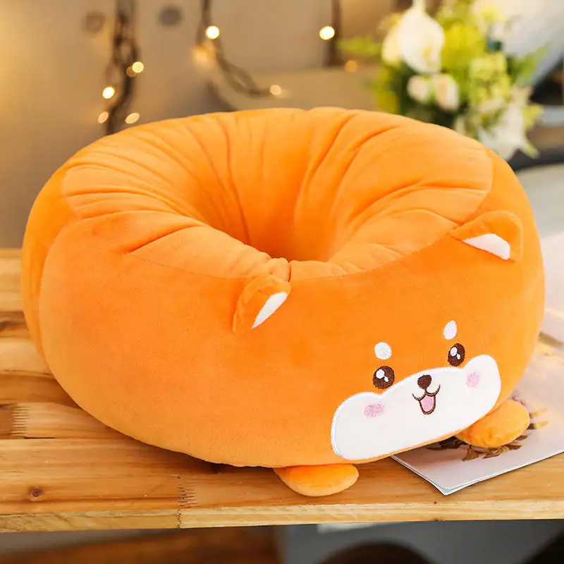 brown Shiba Inu Мультяшная Подушка, милая Подушка Sumikko Gurashi Nap, мягкая подушка с изображением динозавра, поросенка, Хаски, животных, подушка для детей, подарок на день рождения, Kawaii - Цвет: brown Shiba Inu