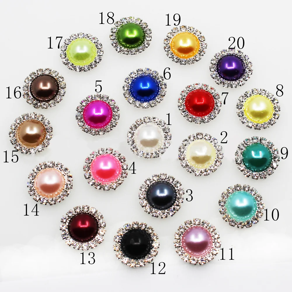 Colorful Pearl and Rhinestone Decorative Hair Accessories - 10pcs Set