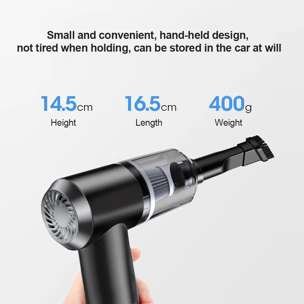 120W Car Mini Vacuum Cleaner Small Hand-held Cleaner USB Rechargeable Universal Car Home