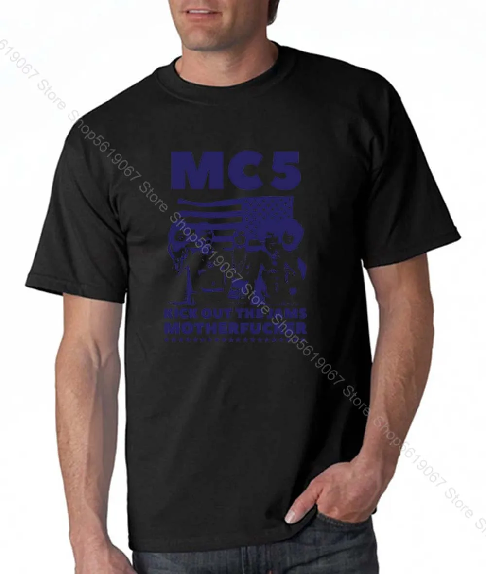 Футболка Mc5 с надписью Kick Out The Jams N Roll stoogs футболка большого размера аниме одежда