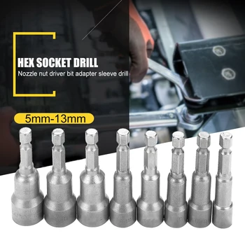 

5-13mm 5/9/18pcs Electric Impact Driver Drill Set Hexagon Shank Connector Socket Adapter Conversion Bar for Auto Maintenance