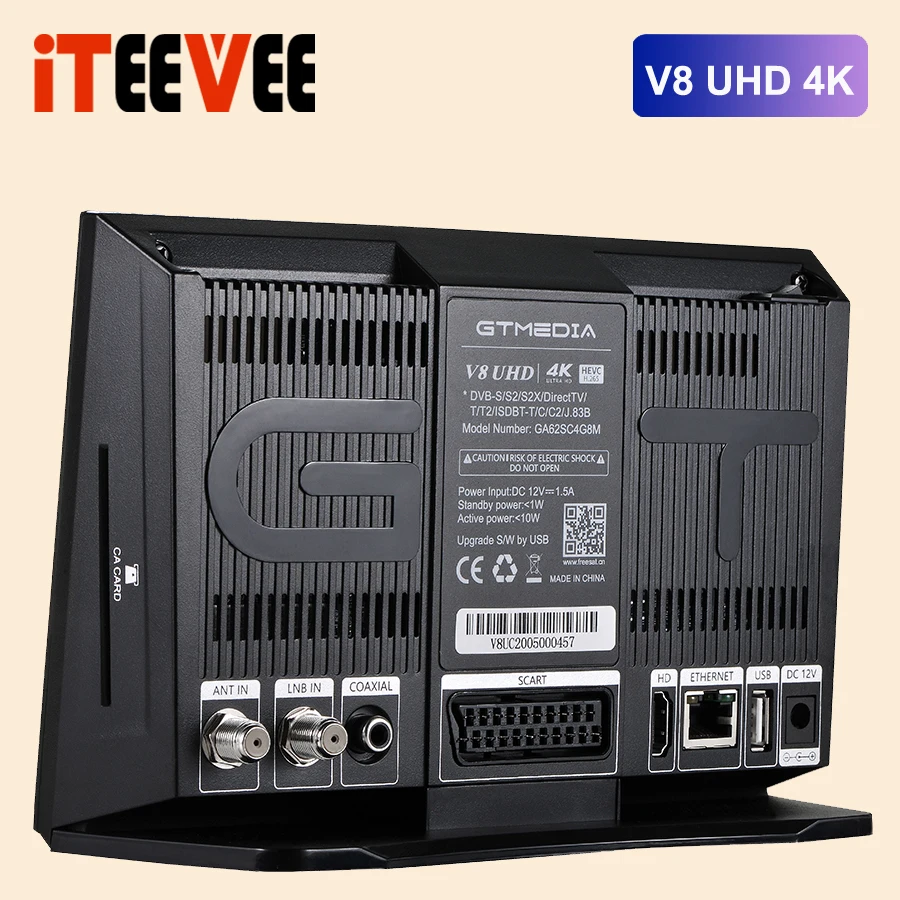 1PC GTMedia V8 UHD DVB S2 Satellite Receiver Built in WIFI Support T2-MI MARS H.265 DVB-S/S2/S2X + T/T2/Cable/ATSC-C/ISDBT satellite tv receiver