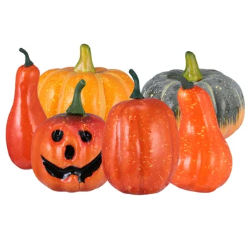 

6Pcs Artificial Halloween Pumpkin Simulation Durable Compact Mini Pumpkins Decoration Photography Props