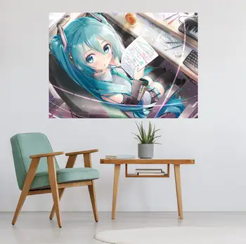 

[Self-Adhesive] 3D Hatsune Miku 101 Japan Anime Wall Stickers Mural Decal Wall Murals AJ WALLPAPER Belly