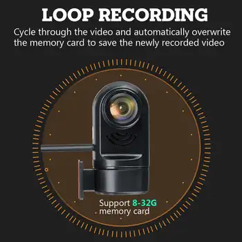 

1080P Auto Data Recorder On-board Traffic Recorder HD DCR Driving Double Lens USB Monitoring Reversing Image