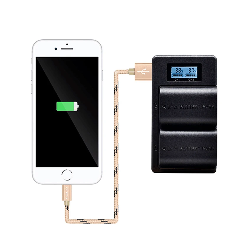 LP-E6 LP E6 LPE6 ЖК-зарядное устройство двойной usb зарядный концентратор для Canon 5D Mark II III 7D 60D EOS 6D 70D 80D Аккумулятор для камеры