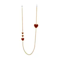 E.B.belle Fashion Enamel Black White Red Heart Gold Glasses Chain Multifunctional Anti-Lost Mask Chain For Women 2