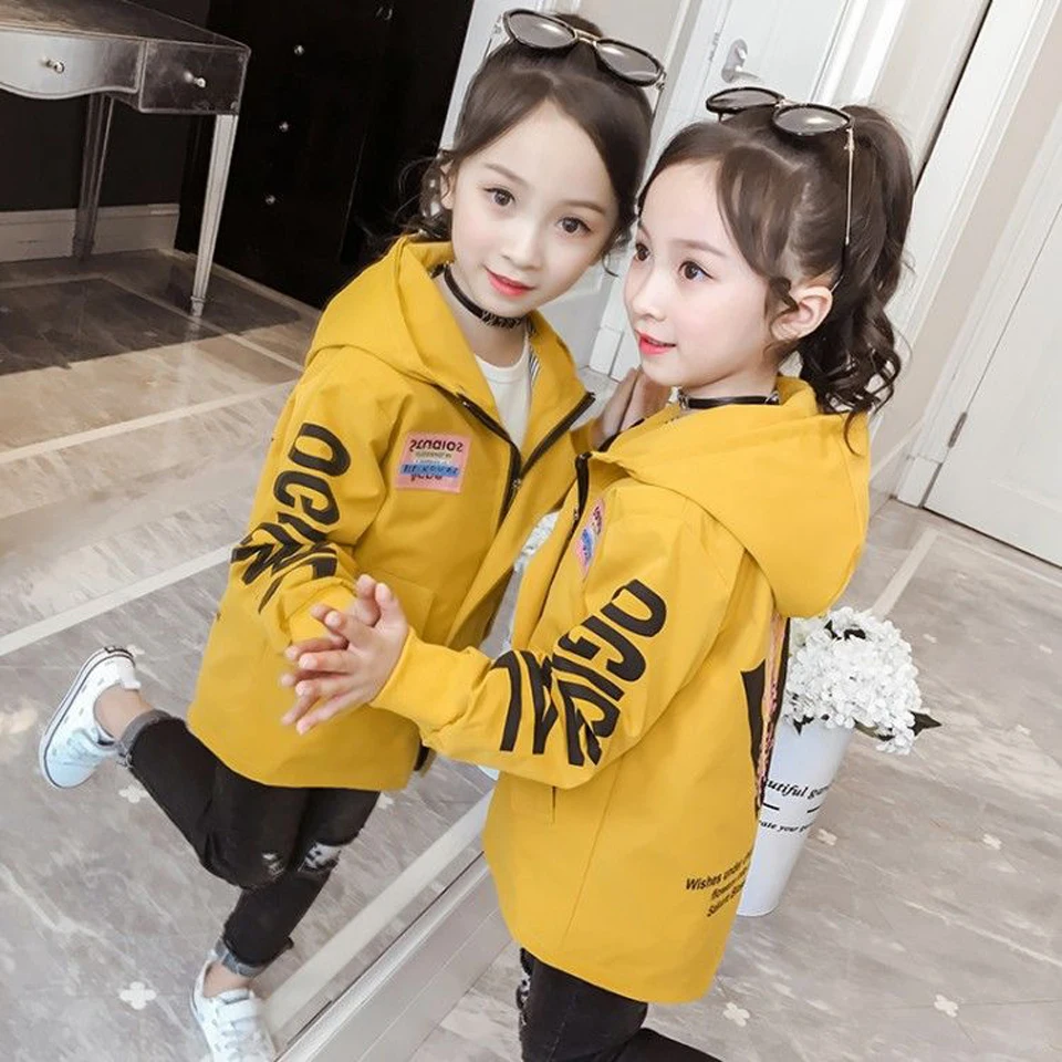 2019 New Fashion Jacket Girls Autumn and Winter Clothes Children's Wear Large Child Spring Coat 4 6 8 10 12 Years | Детская одежда