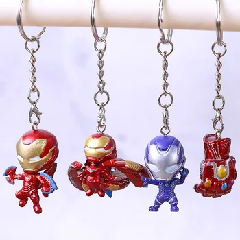 

Marvel Avengers Keychains Iron Man Thanos Falcon War Machine Black Panther PVC Figure Toys Dolls Pendants 8pcs/set
