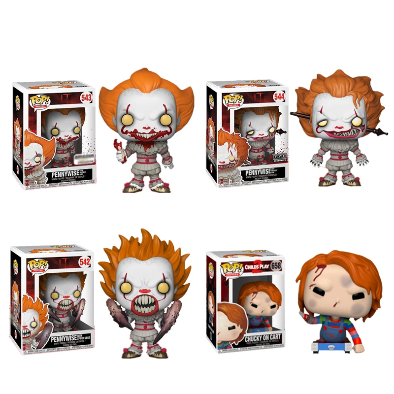 100% оригинал Funko pop Horror: IT Pennywise с паучьи ноги детская игра Чаки виниловые фигурки