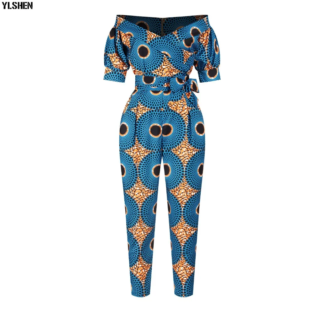 Dashiki African Clothes for Women Traditional Print  Jumpsuit Dresses Basin Riche Clothing Vetement Robe Africaine Femme 2019 42