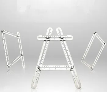 

Stainless Steel Four-fold Ruler Laser Engraving Scale Multi-function Activity Folding Ruler Multi-angle Ruler