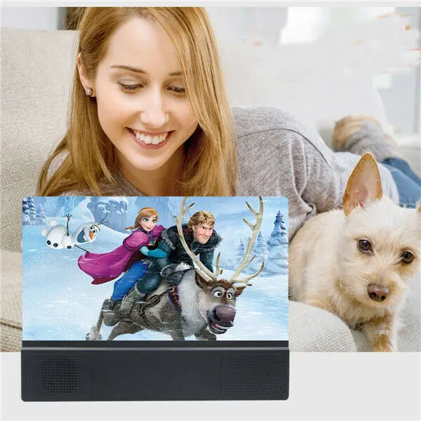 Лупа смартфон видео 3D экран стенд динамик усилитель 12 ''HD телефон