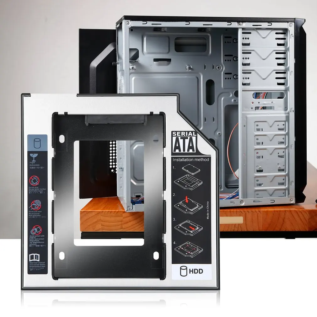 Универсальный 2 5 й 9 мм Ssd Hd SATA жесткий диск HDD Caddy адаптер для Cd Dvd Rom Оптический