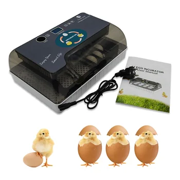 

Mini Fully Automatic Egg Incubator 12 Eggs Auto-Turning Simulate the Original Hatching Mode Chicken Quail Bird Brooder A