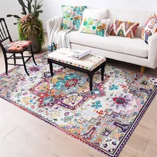 Марокканский нескользящий жаккардовый ковер для гостиной, спальни, Цветочный Коврик для пола, абсорбирующий нескользящий ковер, товары для украшения дома