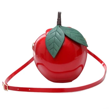 

Fashion Shoulder Bags Fruit Shape Personality Apple Shiny Hard Shell Casual Crossbody Bag Cute Interesting Ladies Shoulder Bag